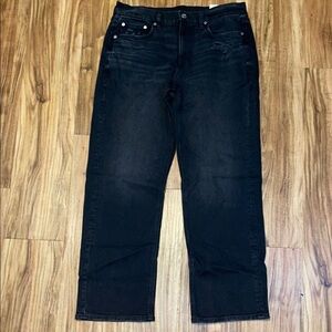 American Eagle Outfitters womens jeans 12 curvy vintage wash Black Straight high